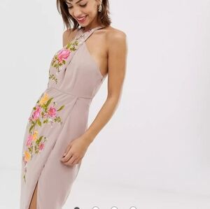 ASOS Embroidered Floral Wedding Guest Dress